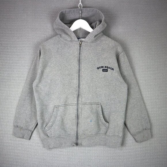 B.U.M Equipment Basic Grey Zip Up Hoodie Medium - Picture 1 of 8